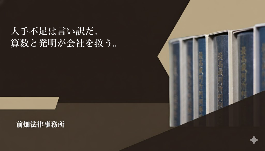 人手不足は言い訳だ。算数と発明が会社を救う。